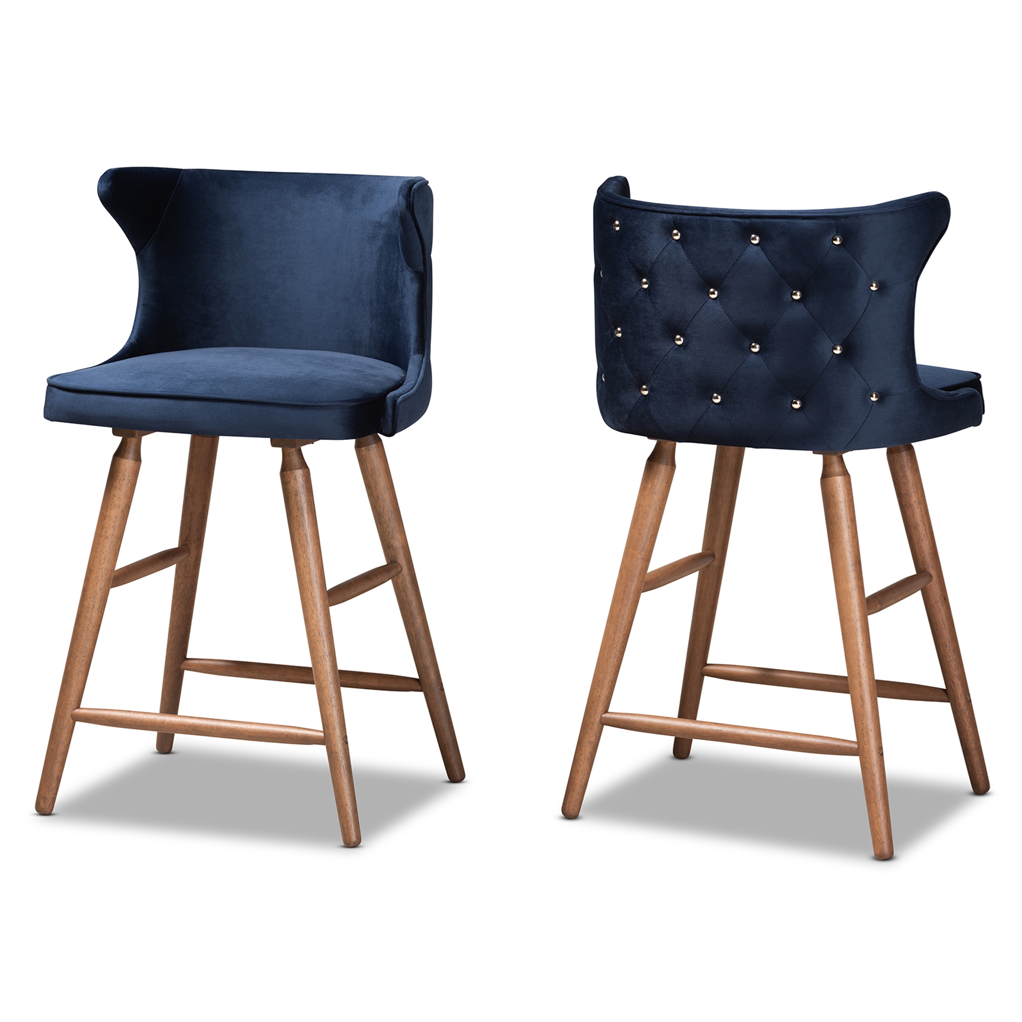 Blue wooden bar stools hot sale